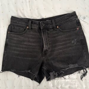 Old Navy Women's Dark Gray Distressed Jean Shorts